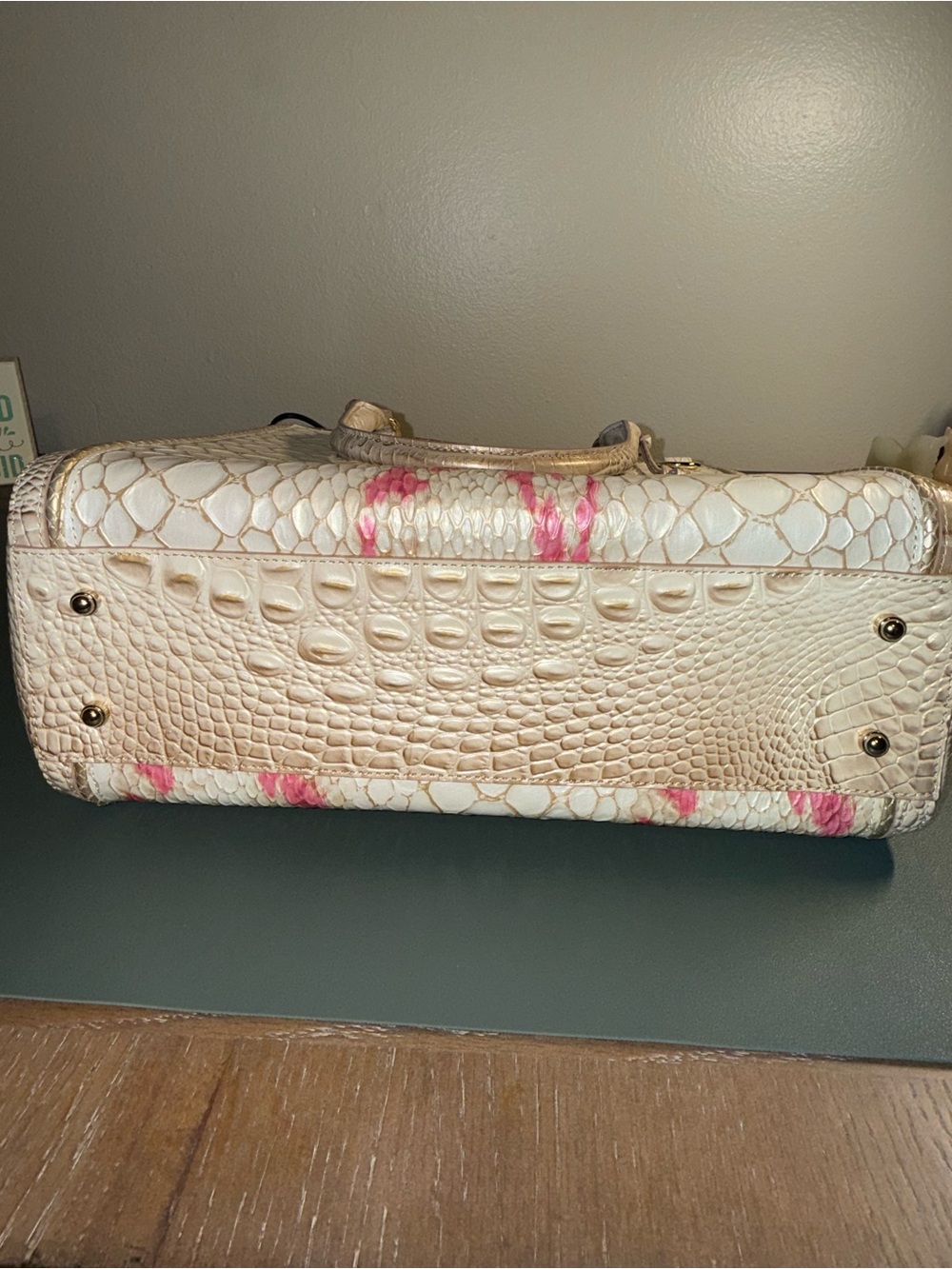 Brahmin Small Finley Apricot Rose w NWT Ady Wallet - Picture 7 of 10